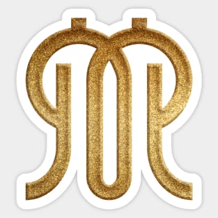 Kanagawa Prefecture Symbol in Gold Faux Sticker